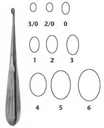 Meisterhand Hibbs Spratt Spinal Fusion Curette, 9" (22.9 cm), Oval Cup, Size 1, MH26-1630