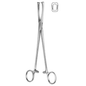Meisterhand Jacobs Uterine Vulsellum Forceps, 8-1/2" (21.6 cm), Straight, Serrated Jaws, 2 X 2 Teeth, MH30-1025