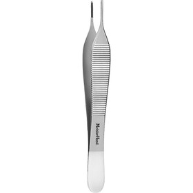 Meisterhand Adson Dressing Forceps, 4-3/4" (120mm), Cross Serrated Tips, Tungsten Carbide Blades, MH6-118TC
