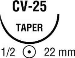 Absorbable Suture with Needle Covidien Chromic Gut CV-25 1/2 Circle Taper Point Needle Size 4-0