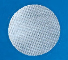 Ventral Hernia Repair Mesh Parietex Partially Absorbable Polyester, Collagen Film 9 cm Diameter Circle Intraperitoneal Style White Sterile