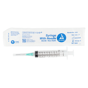 Syringe Non-Safety with Needle 10cc Luer Lock, 21G, 1" needle length, 400/Case