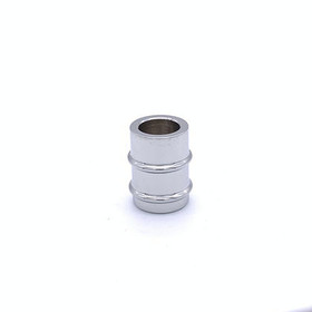 Adapter, Bag Bushing, 7/8" Bag/Tube x 15mmF, Chrome-Brass, 00-098