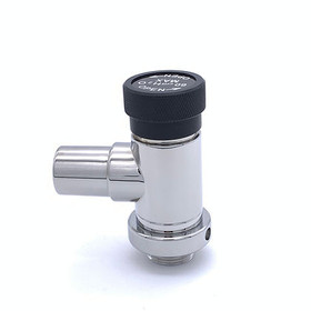Valve, Scavenging, 0-60 cmH2O True APL Pop-Off (not LeakTight), 90°, 3/4"-20 x 19mmM, Chrome Brass, 00-118