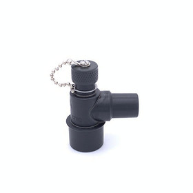 Adapter, Mask Elbow, Inhalant, 15mmM x 22mmM/15mmF x Metered Dose Canister, w/Cap, Aluminum, 00-227