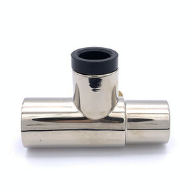 O2 Sensor "T", for Ohmeda, 22mmF x 22mmM/15mmF x Ohmeda Insert, Chrome Brass, 00-258