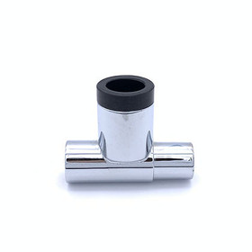 O2 Sensor "T", for Inst. Labs, 15mmM x 15mmF x Inst. Labs Insert, Chrome Brass, 00-261