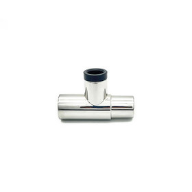 O2 Sensor "T", for Inst. Labs, 22mmF x 22mmM/15mmF x Inst. Labs Insert, Chrome Brass, 00-267