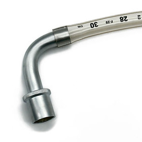 Connector, ET Tube, Curved 90° Right-Angle, 15mmM x 8mm ID Nipple, Chrome Brass, 00-312-08