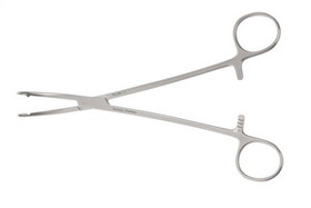 Heaney Hysterectomy Forceps 8 1/4" (21.0 cm) Curved Light Single Grove, 214170