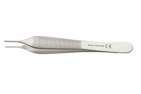 KMedic Adson Tissue Forceps 4 3/4" (12.0 cm) Delicate 1 x 2 teeth., KM39064