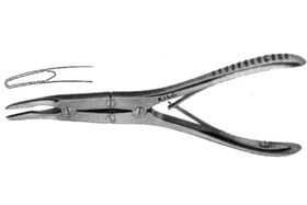 Kleinert-Kutz Synovectomy Rongeurs 6 1/8" (15.5 cm) length Curved, Delicate 2.0 mm (w), KM47560