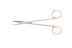 Metzenbaum Scissors 5 3/4" (14.5 cm) Curved TC Inserts Weck Pattern, bright finish. Sharp/Sharp, 464707