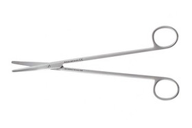 Metzenbaum Scissors 8 1/8" (20.5 cm) Curved Stainless Blunt Points, KMedic Pattern, Satin Finish, KM34474