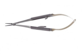 Opthalmic Barraquer Micro Needle Holders 5 1/2" (14.0 cm) TC Insert Straight, smooth jaws. With lock, KM44168