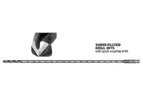 Three-Fluted Drill Bits 9" (23.0 cm) length, KM47986