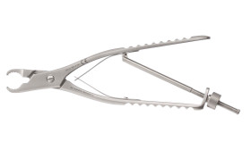 Ulrich Self-Retaining Bone Holding Forceps, Angled With Swivel Jaw 11" (28.0 cm), KM47118