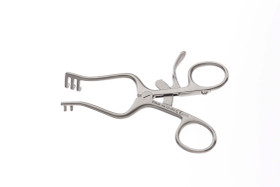 Weitlaner Retractors 3 7/8" (10.0 cm) 3 7/8" (10.0 cm) 2 x 3 blunt prongs KMedic® Pattern, satin finish, KM52494