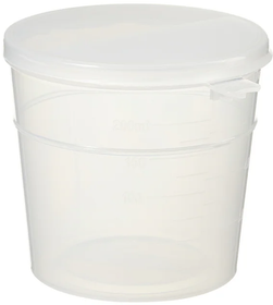 Thermo Scientific Flip-Top Polypropylene Containers with Lock Seal 8 oz., Polypropylene, Natural, 75 mm, 08LS