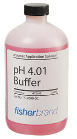 accumet pH 4.01 (Red) Buffer, Fisherbrand 475 mL, Bottle

, 15200902