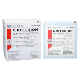 Criterion Rayon/Polyester Blend Non-Woven Sponge 4x4" 4 Ply Sterile Square Not Made With Natural Rubber Latex