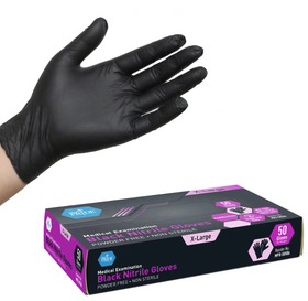 Black Nitrile Exam Gloves