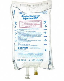 Water IV Injection 500ml Non DEHP 24/case