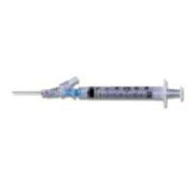 BD SafetyGlide Syringe with Shielding Intramuscular Injection Needle, 23G x 1", 3mL