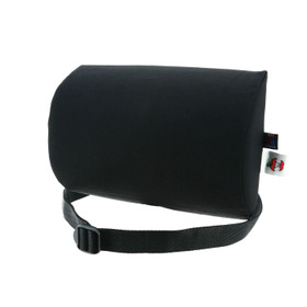 Black Lumbar Support Cushion with positioning strap