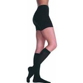 Juzo Soft Knee High Stockings, Full Foot, 20-30, Size 2, Regular, Black, Pair