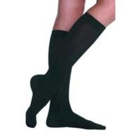 Juzo Dynamic Knee High Full Foot Compression Stockings, Size 4 Short, Black, Pair