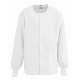 Medline ComfortEase Warm-Up Jacket, Unisex, White, X-Small