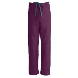ComfortEase Unisex Reversible 2XL Wine Scrub Pants with Drawstring