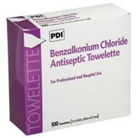 PDI Hygea BZK Antiseptic Towelette, 7" x 5.5" / 20 boxes in a case