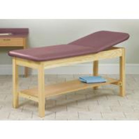 Clinton ETA Classic Series Straight Line Treatment Table with Shelf, 27" Wide, Aubergine