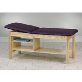 Clinton Classic Series Straight Line Treatment Table with Shelving Unit, 27" Wide, Alabaster