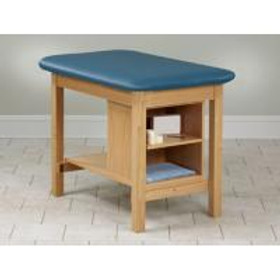 Clinton Sports Training Taping Table with End Shelf, 27" Wide, Alabaster