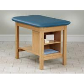 Clinton Sports Training Taping Table with End Shelf, 30" Wide, Sapphire