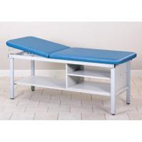 Clinton ETA Alpha Series Straight Line Treatment Table with Shelving Unit, 27" Wide, Allspice