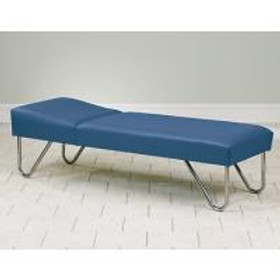 Clinton Chrome Leg Couch, 27" Wide, Gunmetal