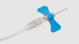 BD Vacutainer® UltraTouch™ Push Button Blood Collection Set 25 G x .75 in.  with 12 in. tubing and luer adapter.