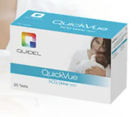 Quidel QuickVue One-Step HCG Urine Cassette Test Kit CLIA Waived