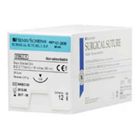 Suture 6-0 18" Silk Braid C-22 Black 12/bx