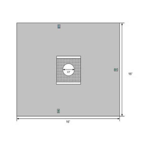 Clearview 16x16" Sterile Surgical Drape Fenestrated