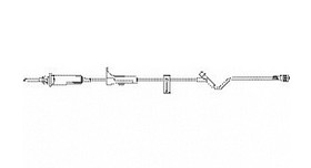 IV Administration Set Needleless 113" 15 Drops/mL Priming Volume 16.8mL 50/Ca