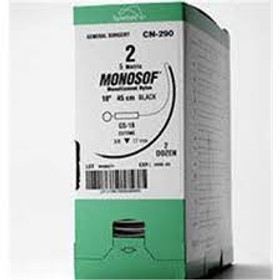 Monosof Suture 6-0 18" Nylon Monofilament C-12 Black