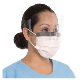 FluidShield Procedure Mask / Shield Combination ASTM Level 3 Anti-Fog Orange