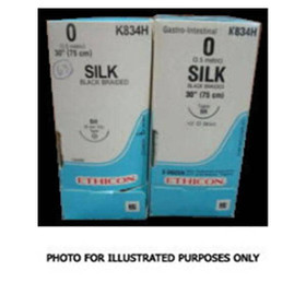Perma-Hand Suture 4-0 18" Silk Braid SH-1 Black 12/Bx