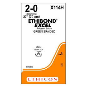 Ethibond Excel Suture 2-0 27" Polyester Braid UCL Green 36/Bx