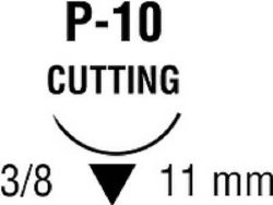 Nonabsorbable Suture with Needle Novafil Polybutester P-10 3/8 Circle Precision Reverse Cutting Needle Size 6-0 Monofilament, 8886441013